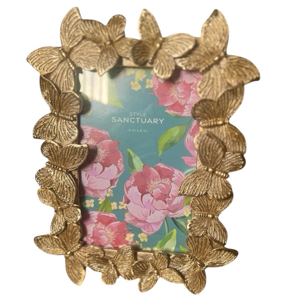 NEW Gold Enchanting Butterflies Photo Frame 4x6 by Style Sanctuary